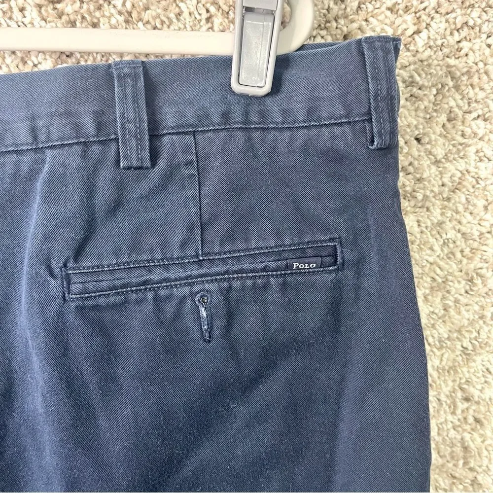 POLO by Ralph Lauren Shorts Men’s 40 Navy Blue Classic‎ Fit Pleated Front 9”